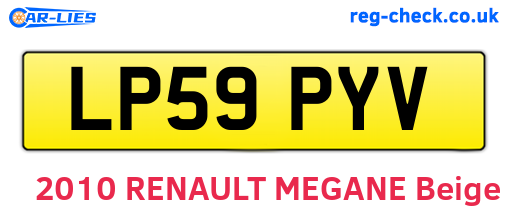 LP59PYV are the vehicle registration plates.