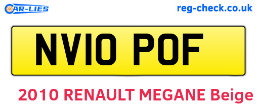 NV10POF are the vehicle registration plates.