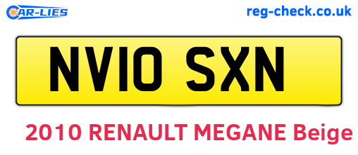 NV10SXN are the vehicle registration plates.