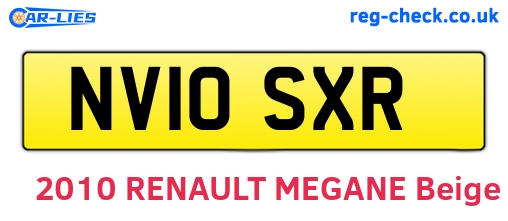 NV10SXR are the vehicle registration plates.