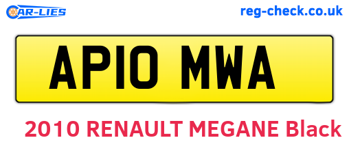 AP10MWA are the vehicle registration plates.