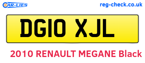 DG10XJL are the vehicle registration plates.