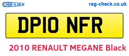 DP10NFR are the vehicle registration plates.