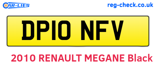 DP10NFV are the vehicle registration plates.