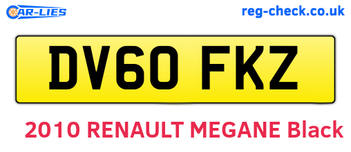 DV60FKZ are the vehicle registration plates.