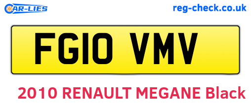FG10VMV are the vehicle registration plates.