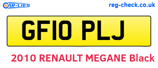 GF10PLJ are the vehicle registration plates.