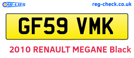 GF59VMK are the vehicle registration plates.