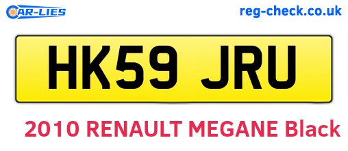 HK59JRU are the vehicle registration plates.