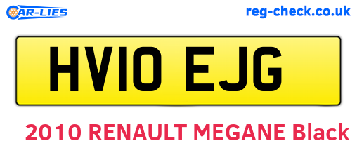 HV10EJG are the vehicle registration plates.
