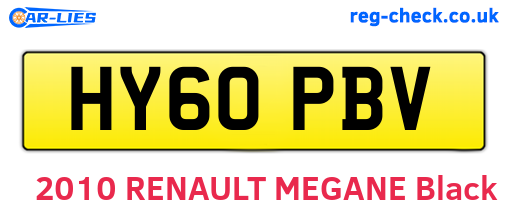 HY60PBV are the vehicle registration plates.