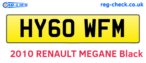 HY60WFM are the vehicle registration plates.