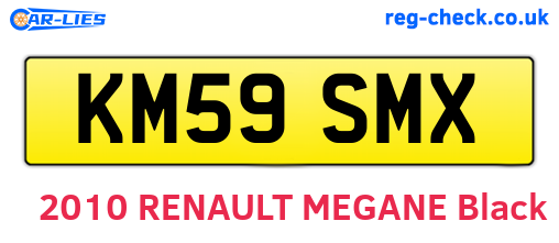 KM59SMX are the vehicle registration plates.