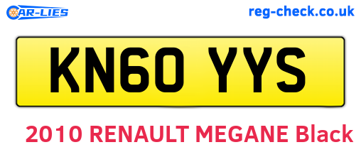 KN60YYS are the vehicle registration plates.