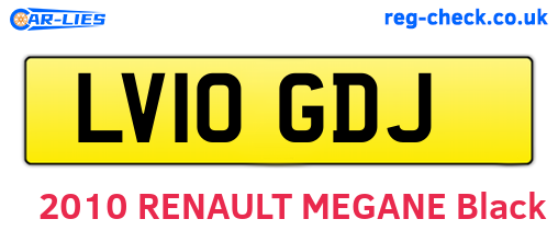 LV10GDJ are the vehicle registration plates.