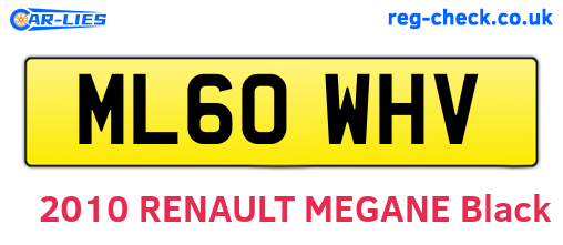 ML60WHV are the vehicle registration plates.