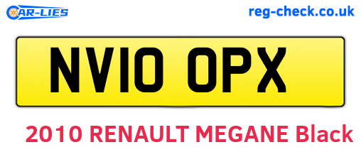 NV10OPX are the vehicle registration plates.