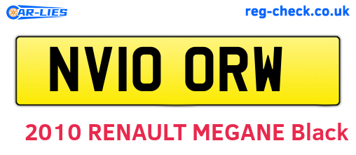 NV10ORW are the vehicle registration plates.
