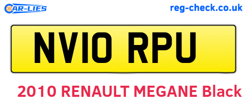 NV10RPU are the vehicle registration plates.