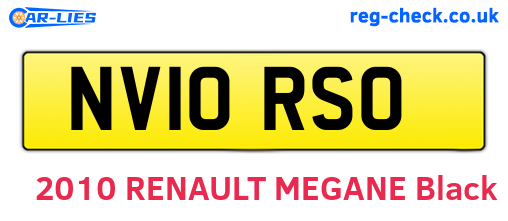 NV10RSO are the vehicle registration plates.