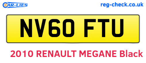 NV60FTU are the vehicle registration plates.