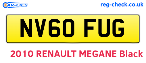 NV60FUG are the vehicle registration plates.