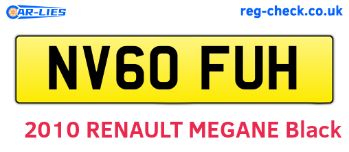 NV60FUH are the vehicle registration plates.