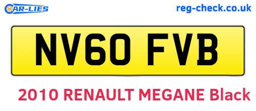 NV60FVB are the vehicle registration plates.