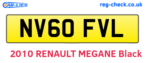 NV60FVL are the vehicle registration plates.