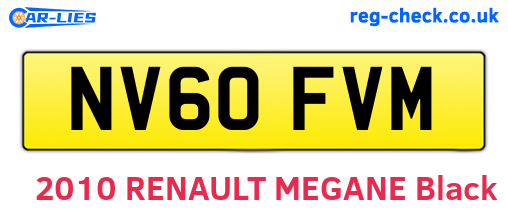 NV60FVM are the vehicle registration plates.