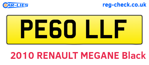 PE60LLF are the vehicle registration plates.