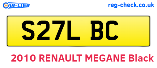 S27LBC are the vehicle registration plates.