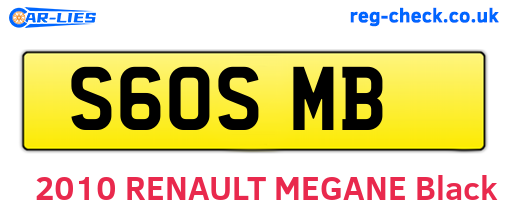 S60SMB are the vehicle registration plates.