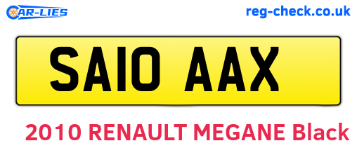SA10AAX are the vehicle registration plates.