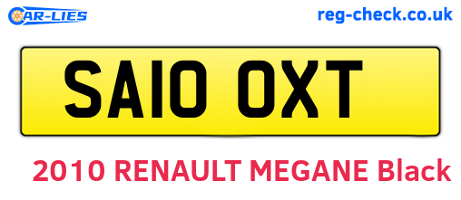 SA10OXT are the vehicle registration plates.