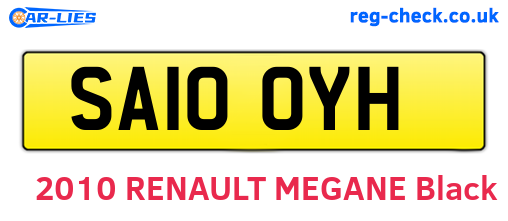 SA10OYH are the vehicle registration plates.