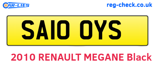 SA10OYS are the vehicle registration plates.