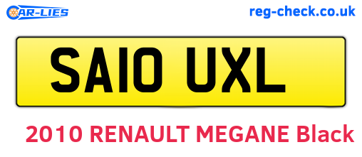SA10UXL are the vehicle registration plates.