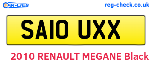SA10UXX are the vehicle registration plates.