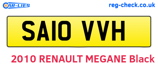 SA10VVH are the vehicle registration plates.