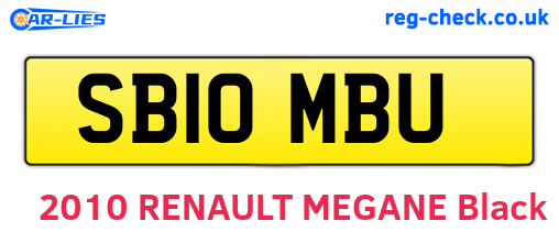 SB10MBU are the vehicle registration plates.