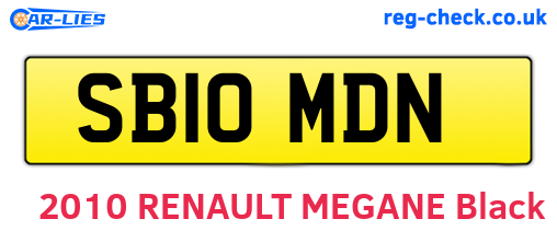 SB10MDN are the vehicle registration plates.
