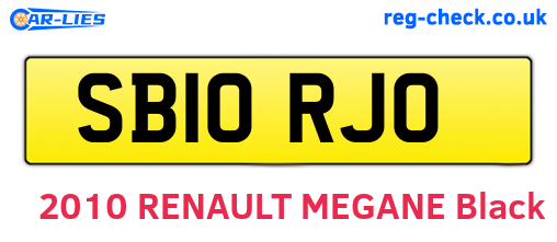 SB10RJO are the vehicle registration plates.