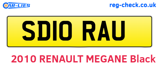 SD10RAU are the vehicle registration plates.