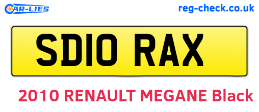 SD10RAX are the vehicle registration plates.