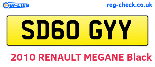 SD60GYY are the vehicle registration plates.
