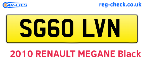 SG60LVN are the vehicle registration plates.