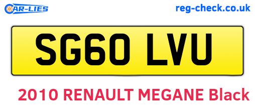 SG60LVU are the vehicle registration plates.