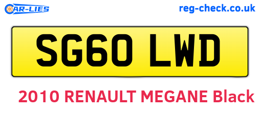 SG60LWD are the vehicle registration plates.