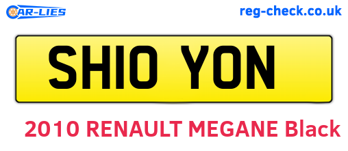 SH10YON are the vehicle registration plates.